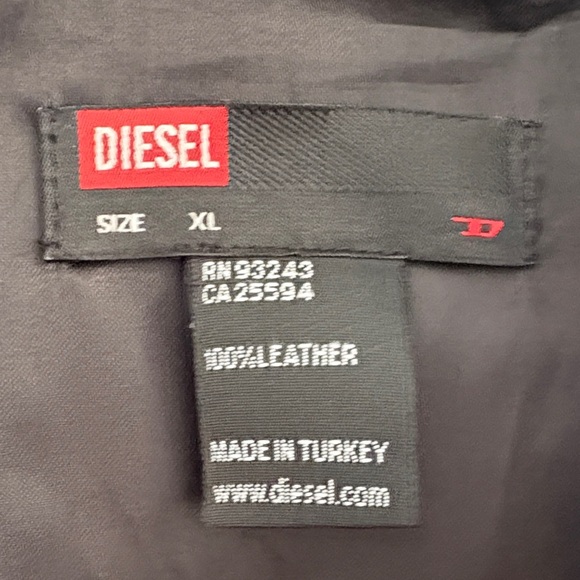 Diesel Men's Black Leather Jacket - Picture 2 of 5